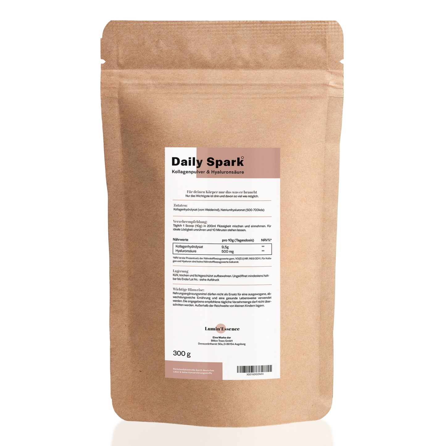 Daily Spark Collagen Pulver mit Hyaluronsäure