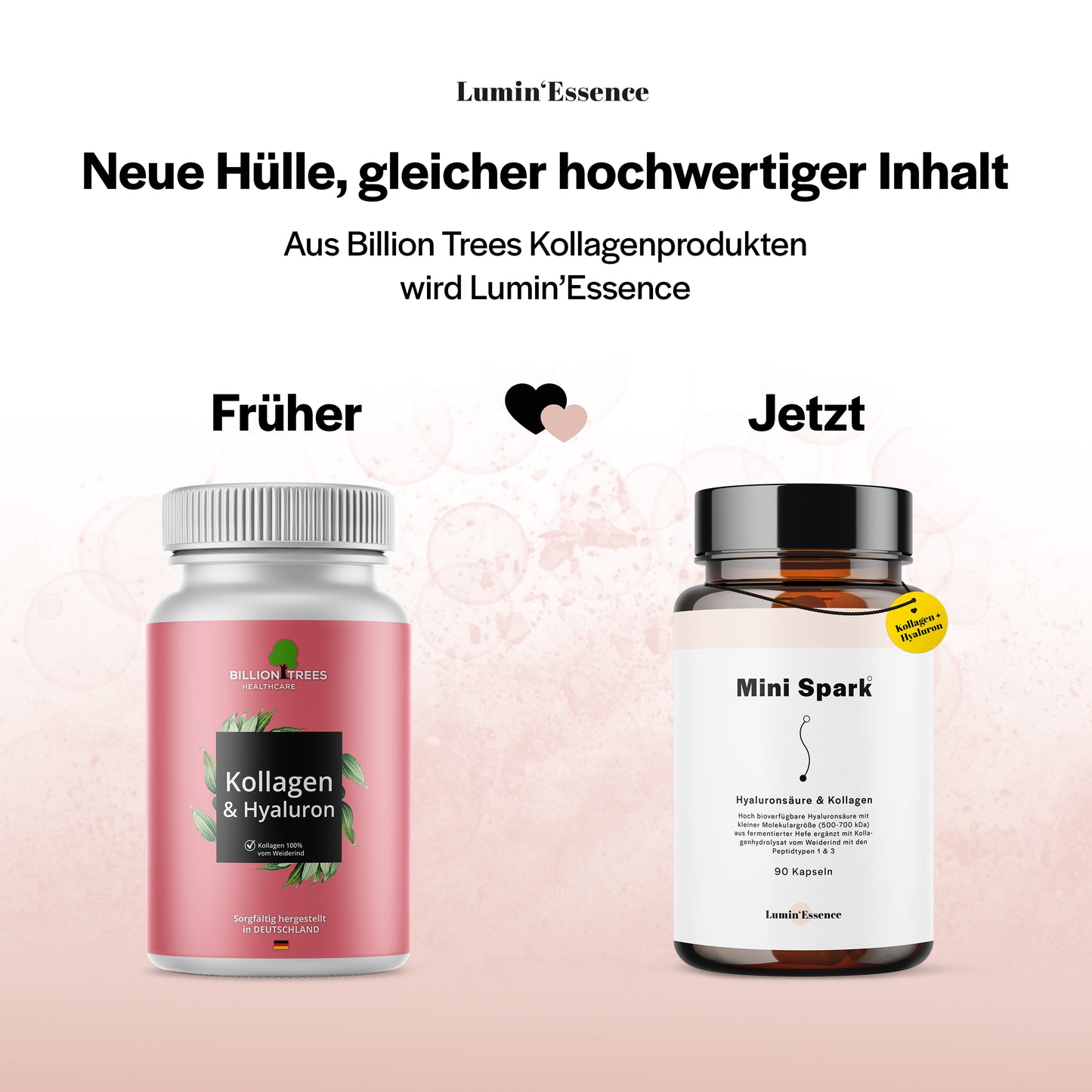 Mini Spark Kollagen Hyaluronsäure Kapseln